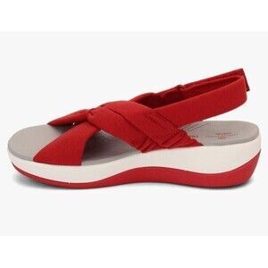 Clark’s Womens Cloudsteppers Arla Belle Sandals, Red, Size 9.5W